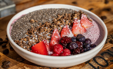 dessert bowl macro view close up plate