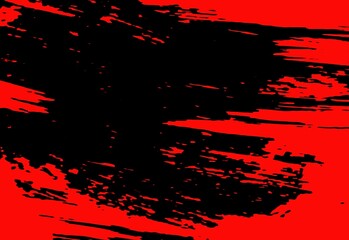 Red paint texture background on black brush