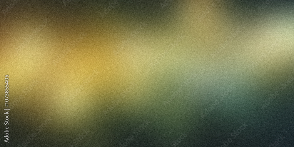 Poster grainy abstract background smoothly blending green and yellow colors, creating a textured and visual