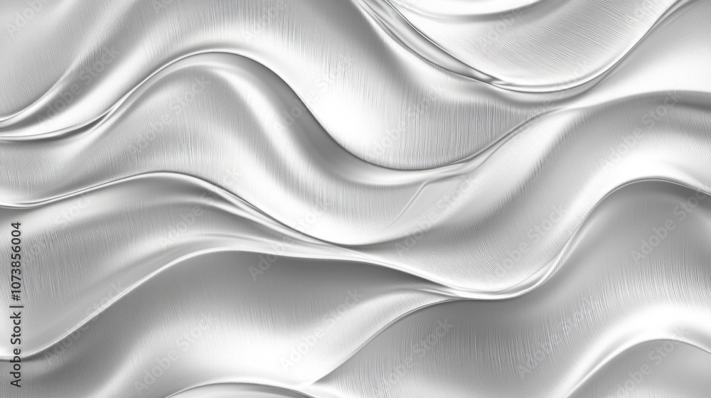 Aufkleber abstract silver waves with a smooth, flowing texture create a modern and elegant backdrop.