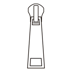 Zipper Pull Tab Line Art Technical Drawing for Fashion Accessories Design

