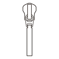 Zipper Pull Tab Line Art Technical Drawing for Fashion Accessories Design

