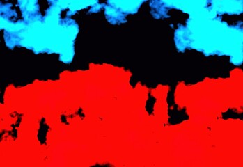 Red and blue colors texture on a black background