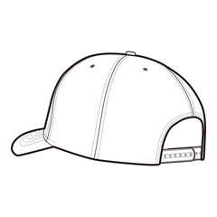 Baseball Cap Rear View with Adjustable Closure
