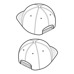 Snapback Cap Rear View with Adjustable Closure
