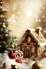 Winter Wonderland with Lollipop and Gingerbread Centerpiece