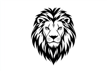 Black-Grey Geometric Lion Tattoo with Elegant Shapes and Contrasts