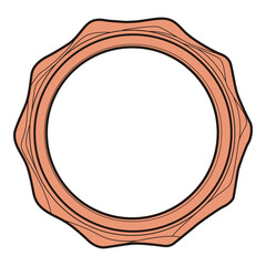 Colored Circular Ring Design with Grooved Pattern for Decorative Use

