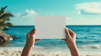 Mock-up book People hands holding a white book with copy space
