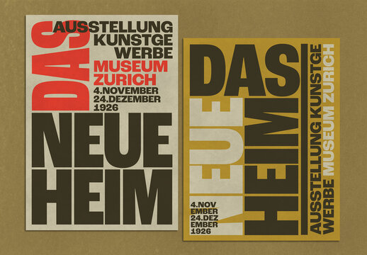 Bold Swiss Typography Poster Layout Design Concept 