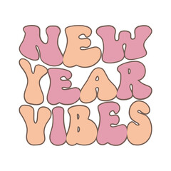 New Year Saying Retro Design Bundle