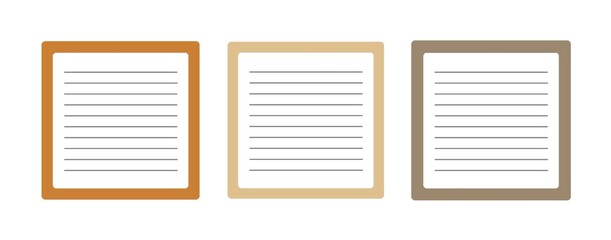 Set of stationery stickers for notes, memo. For planning, study, reading, writing. Illustration