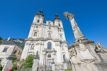 Fototapeta premium Stiftskirche Spital am Pyhrn, city of Spital an der Pyhrn, State of Upper Austria, Austria