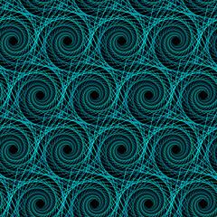 Seamless pattern of colorful fractal curves. Seamless pattern of fractals. Background of fractals....