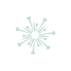 snowflake icon. winter christmas celebration. New year and xmas design element, frozen symbol, Winter flat vector decorations element