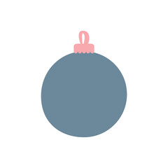 Obraz premium vector minimal Christmas ball decorative for Christmas trees, new year and xmas concept. Flat svg vector illustration isolated on transparent background