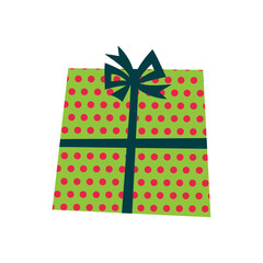 gift boxes in christmas colors. Wrapped Christmas Present with bow and colorful papaer wrap. new year and xmas celebration. new year sale and promotion. svg icon