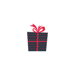 gift boxes in christmas colors. Wrapped Christmas Present with bow and colorful papaer wrap. new year and xmas celebration. new year sale and promotion. svg icon