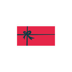 gift boxes in christmas colors. Wrapped Christmas Present with bow and colorful papaer wrap. new year and xmas celebration. new year sale and promotion. svg icon