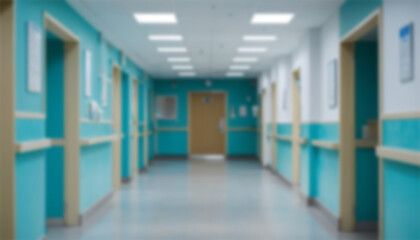 Hospital interior background stock photo, abstract blur, medical clinic, office, backgrounds, defocused, hospital
