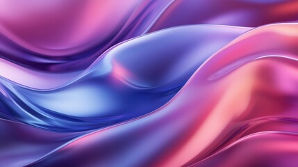 Fototapeta premium Abstract holographic liquid shapes captivating 3d wavy background for creative photography