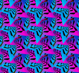 Colorful seamless pattern. Fractal curves. Colorful background.