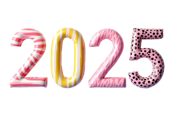 Happy New Year 2025 Text Design