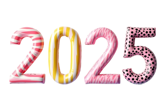 Happy New Year 2025 Text Design