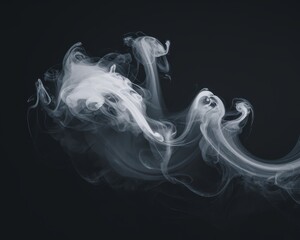 smoke on black background