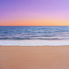 Serene ocean sunset landscape