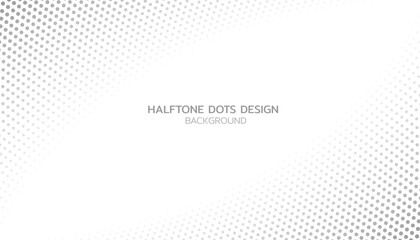 Halftone gray dots gradient on white background, Curved twisted slanting design lines abstract pattern or Rounded corner, Templates for business cards, brochures, posters, covers.