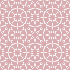 Geometric design stars seamless pattern pink pastels