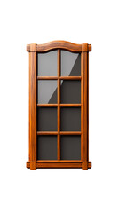 Fototapeta premium Wooden cabinet with glass doors