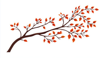 A tree branches silhouette isolated on a white background, perfect for a vector illustration