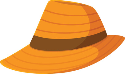 Stylish panama hat featuring a brown ribbon, perfect for sun protection and adding a touch of elegance to any summer outfit