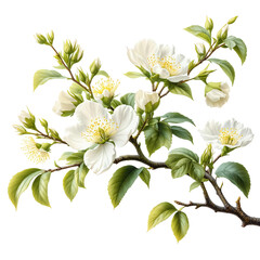 Fototapeta premium Isolated Vintage Botanical Leaf Pattern - Hand-Drawn Organic Design