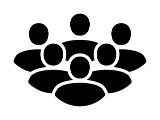 Simple abstract group of people icon vector design