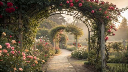 Fototapeta premium arch of flowers
