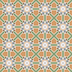 Seamless girih pattern. Traditional Islamic Design. Mosque decoration element. Seamless geometric pattern. Seamless islamic pattern. Background illustration. Morocco seamless pattern.