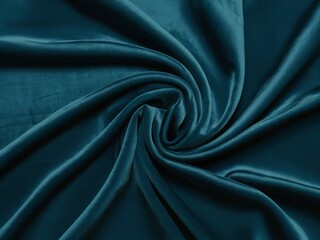 Obraz premium Teal Velvet Swirl: A luxurious and elegant backdrop of soft, teal velvet, draped in a captivating swirl, perfect for adding a touch of sophistication to your designs. 