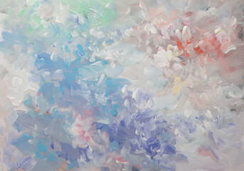 Art Watercolor and Acrylic smear brushstroke blot painting. Abstract texture pastel color stain...