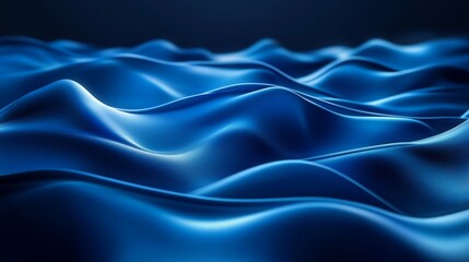 Obraz premium Abstract blue waves in motion, creating a dynamic and flowing background.