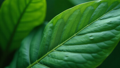 Closeup of a Lush Green Leaf