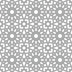 Seamless girih pattern. Traditional Islamic Design. Mosque decoration element. Seamless geometric pattern. Seamless islamic pattern. Background illustration. Morocco seamless pattern.