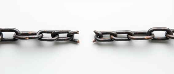 Obraz premium Broken Chain Link Symbol of Freedom