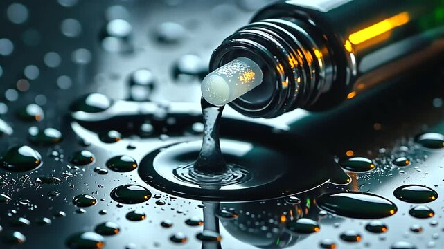 Dynamic Perspective of Tube with Paste Bead Ready to Drop