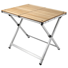 Folding table isolated on transparent background