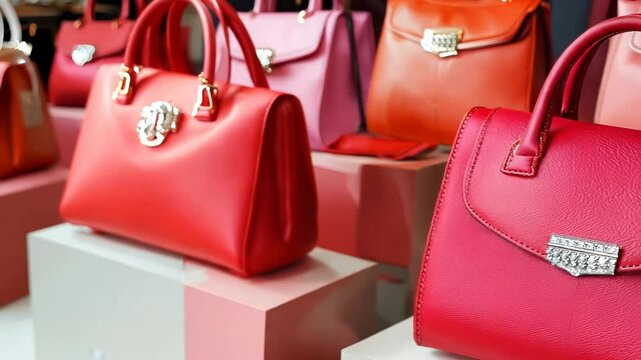 stylish leather female handbag purse, luxury bags Video