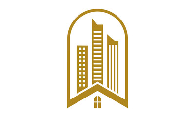 real estate building vector logo