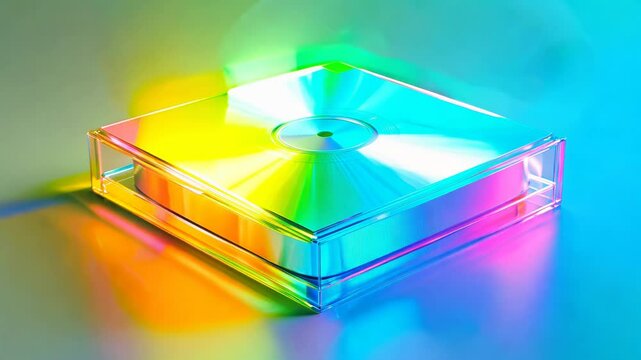 super jewel case with cd inside cd box mockup template isolated : Generative AI Video